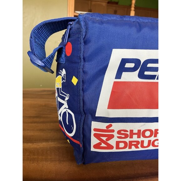 PEPSI Mini Cooler Bag 1980s Cola Shoppers Drug Mart Soda - Picture 2 of 16